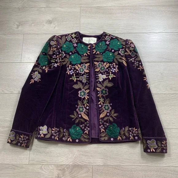 Oscar de la Renta Vintage Embroidered Blazer Jacket - Picture 5 of 16